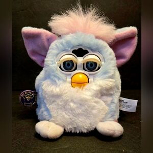 1999 Furby Babies Blue Pink Blue Eyes 70-940 Tiger Tested w/Tags VIDEO
